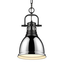  3602-S BLK-CH - Duncan Small Pendant with Chain